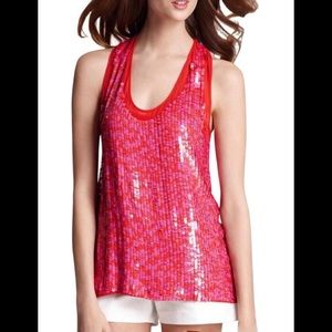 Theory silk sequin tank